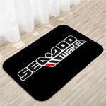 tapis moderne antidérapant sea doo logo floral noir jaune blanc rouge bleu orange couloir