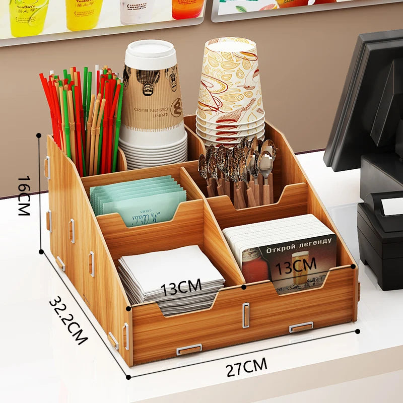support tasse bambou bois naturel accessoires bar salon thé moderne