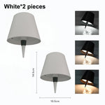 lampe table led rechargeable tactile gris noir doré conique mat moderne base carrée abat