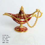 lampes aladdin décoratives orientales métal chaîne verte blanche rouge ornement salon chambre