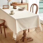 nappe table rétro japonaise beige zigzag blanc extérieur intérieur mariage festivité geometrique