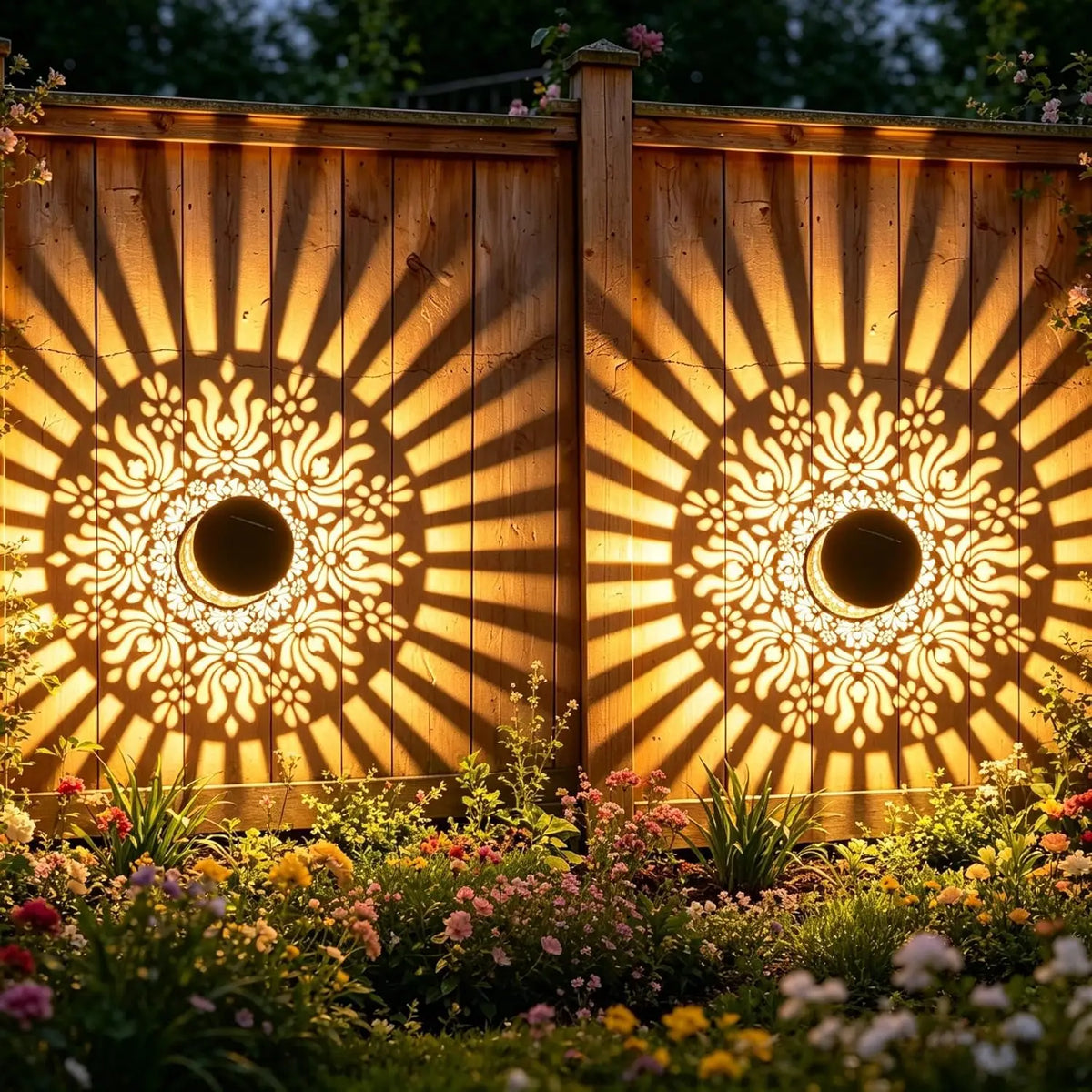lampe solaire décorative moderne noire dorée floral ajouré ip44 autonome contemporaine