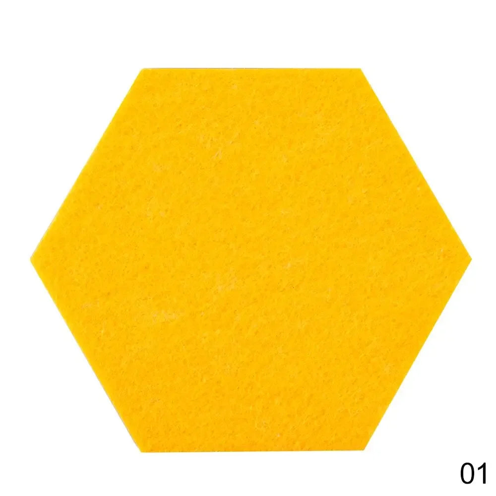 panneaux hexagonaux adhésifs modernes bleu vert gris jaune rouge marron unis décoration photo mural
