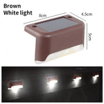éclairage solaire moderne escalier autoinstallation led panneau solaire adhésif noir blanc lumineux minimaliste
