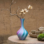 vase table moderne élégant verre cristal rose clair nœud doux