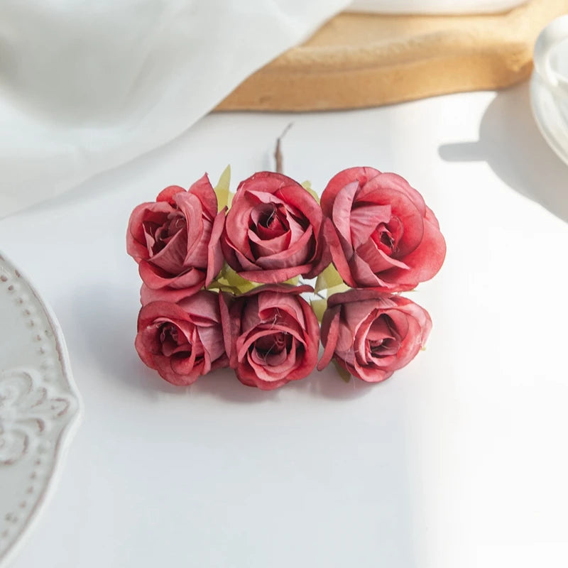 fleurs artificielles soie roses blanches couronne mariage romantique décoration intérieure anniversaire baby shower