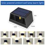 lampe murale solaire noire contemporaine ip65 led rechargeable adhésifextérieur réglable