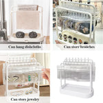 porte bijoux blanc moderne clips boîtes transparentes rangement boucles doreilles bracelets