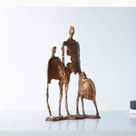 sculpture moderne abstraite bronze noir décoration intérieure contemporain ornement chambre