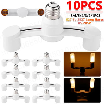 adaptateur lampe e27 blanc moderne base lumiere plastique fixations invisibles deux pieces