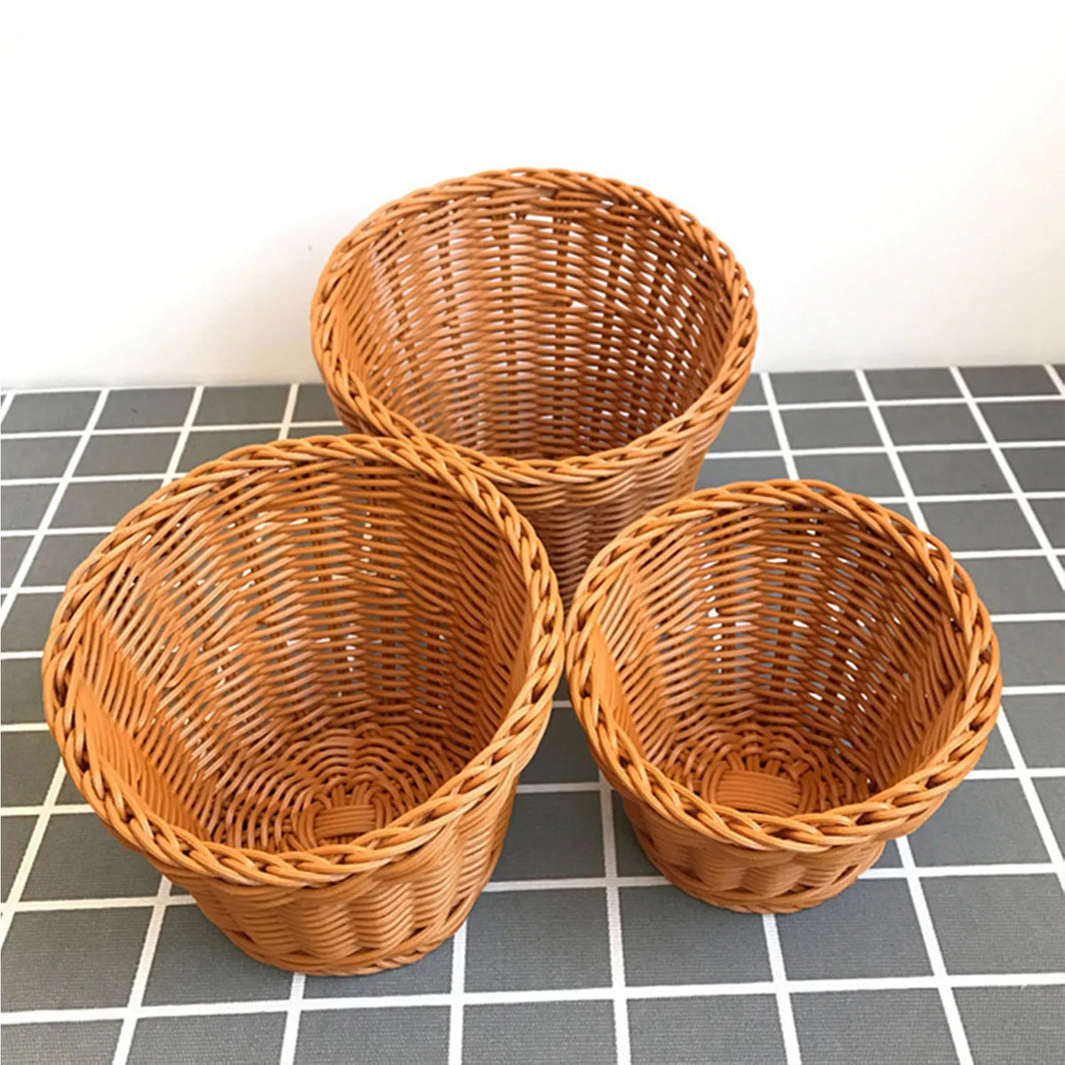 paniers tissés osier marron clair utilisation multiple respectueux environnement traditionnels