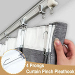 pinces rideaux moderne argentées métal résistant rouille 100pcs accessoire draperie fenêtre