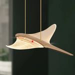 suspension oiseaux origami moderne oiseaux papier pliés beige clair chaînes dorées