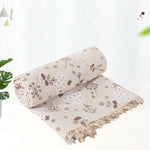 tissu coton imprimé fleurs beige rustique décoration maison bricolage couture résistant