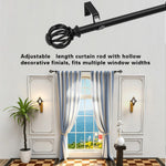 tige rideau ajustable fer noir moderne clips fenêtre 368cm 220cm 146cm 144cm