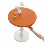 housse table moderne 60cm 80cm vert clair bleu beige élastique polyester resistant