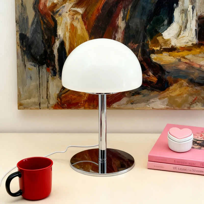 lampe table moderne verre blanc rose interrupteur tactile certifications cem rohs fcc