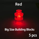projecteur led transparent jaune bleu rouge vert moderne jouet construction bloc autobloquant grande taille