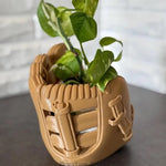 pot forme gant baseball marron clair rétro décoratif intérieur fleur artificielle