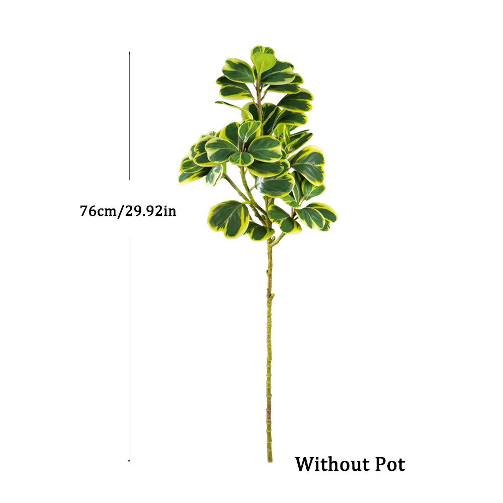 décoration intérieure plante artificielle arbre vert feuilles jaunes modernes pot