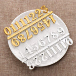horloges murales numériques classiques or argent romains autocollants décoration murale stickers numéraux