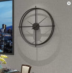 horloge murale paon plumes fleurs bleu doré moderne décoration intérieure fixations ornementales