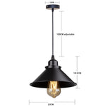 lampe suspendue industrielle conique noire dorée éclairage salon chambre éclairage intérieur E27 adaptable