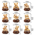 figurines nounours marron clair enfantin décoration anniversaire noël saint valentin festiveDecorationFêteEnfant