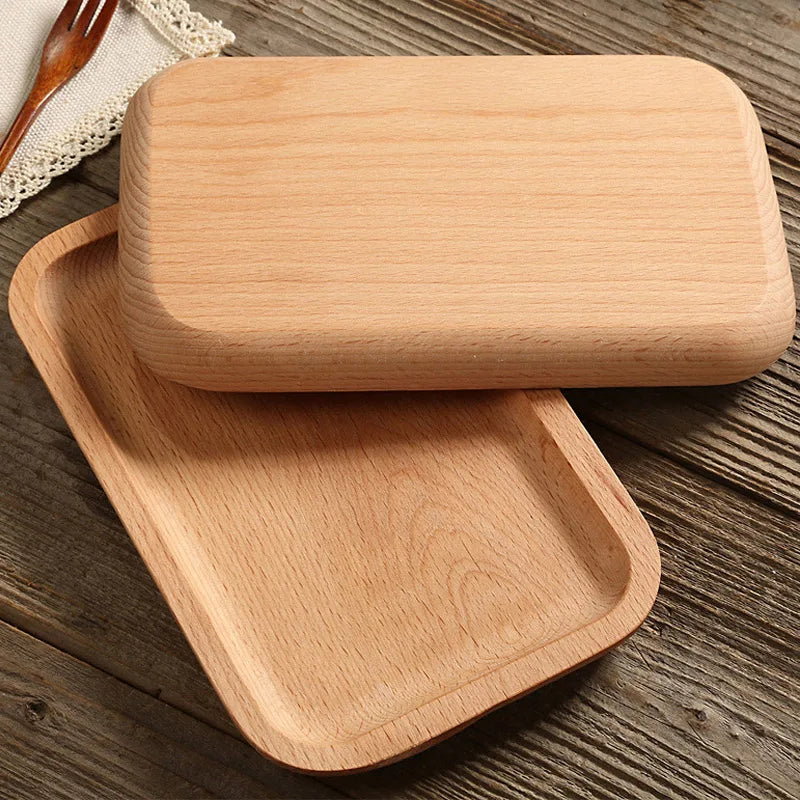 assiettes bois naturel assiettes minimalistes rustiques grain bois 15x15cm 13x25cm