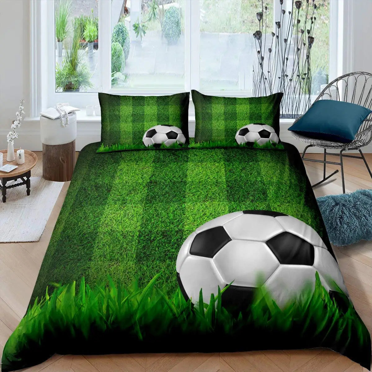 Personnalisation d'image sur housse de couette football