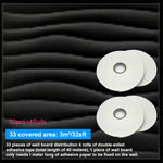 panneau decoratif 3d ondule moderne pvc blanc resistant adhésif salle bain chambre auto collage
