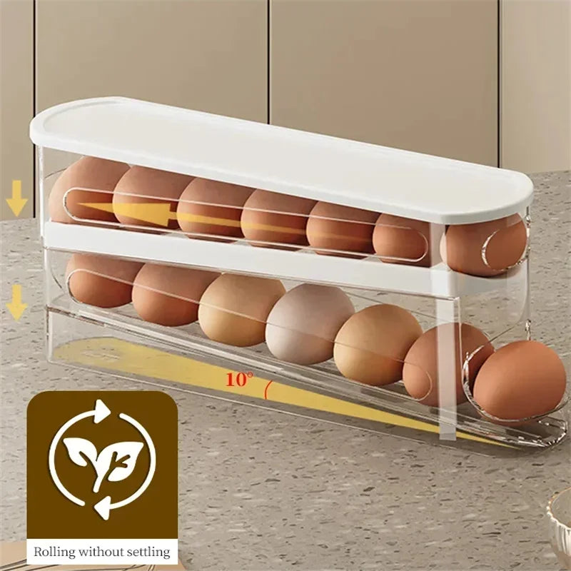 boîte œufs transparente moderne blanche pratique réfrigérateur 12 places économise espace ordonné