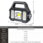 lampe poche rechargeable led 49 modes lumiere intense veilleuse solaire