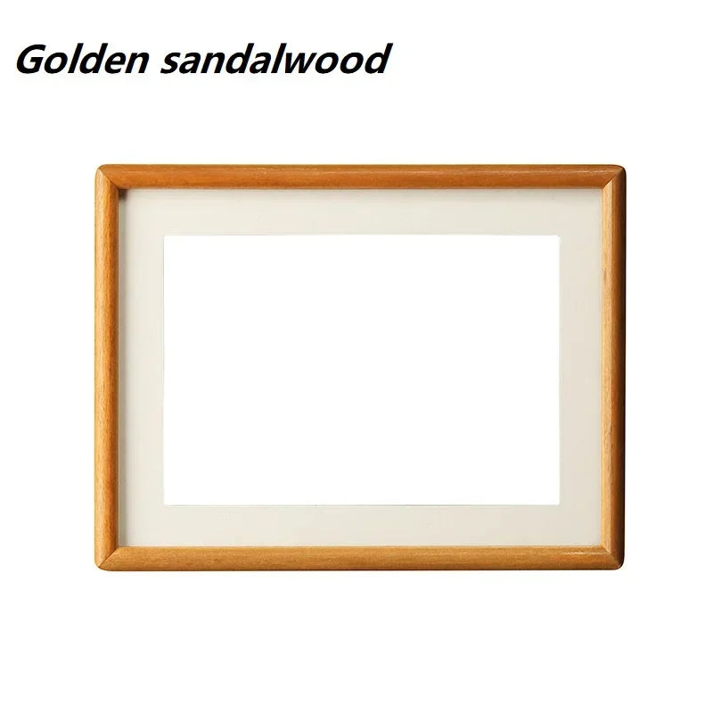 cadre photo bois naturel classique marron clair texture bois fenêtre photo minimaliste deco intérieure