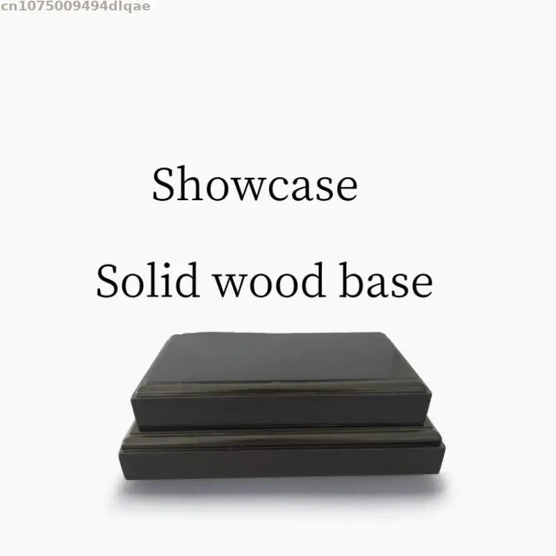 base showcase bois noir classique support décoration plante rangement ornements crafts display stand matériau