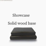 base showcase bois noir classique support décoration plante rangement ornements crafts display stand matériau