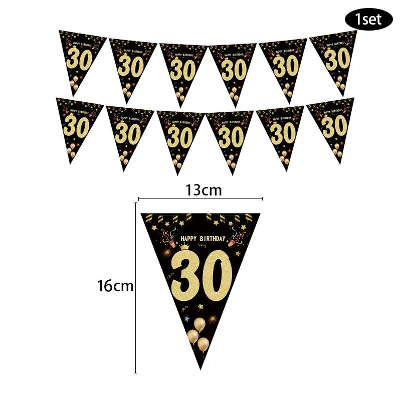 Ballons numériques pour anniversaire 30e 40e 50e 60e