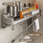 étagère murale multifonction imperméable pvc argentée moderne porte baguettes couteaux cuillères gobelets verres tasses