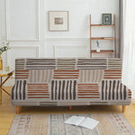 couverture canapé lit élastique géométrique noir gris moderne machine lavable 185 210cm