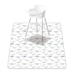 tapis imperméable anti dérapant blanc bleu orange vert motif tracteurs dinosaures moderne enfant