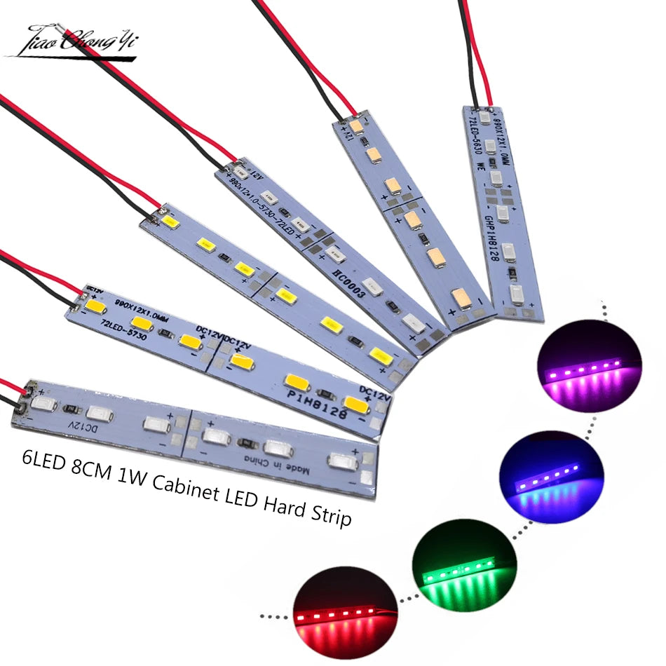 ruban led rigide led 8cm 12v multicolore moderne éclairage spécial 249lm 2ans garantie