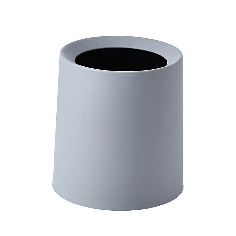 petite poubelle cuisine ronde plastique blanc noir motif cerf lettre minimaliste