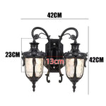 applique murale classique vintage ornements floraux verre translucide noir fixations murales deux têtes lumineuses