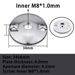 plaque fixation industrielle moderne noir argenté plate lisse m10 m8 m6