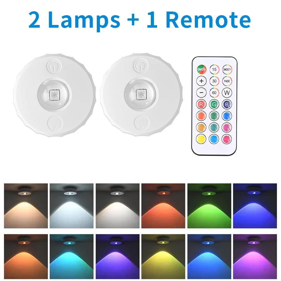 projecteur led rechargeable sans fil blanc moderne télécommande charge usb kitchen lights