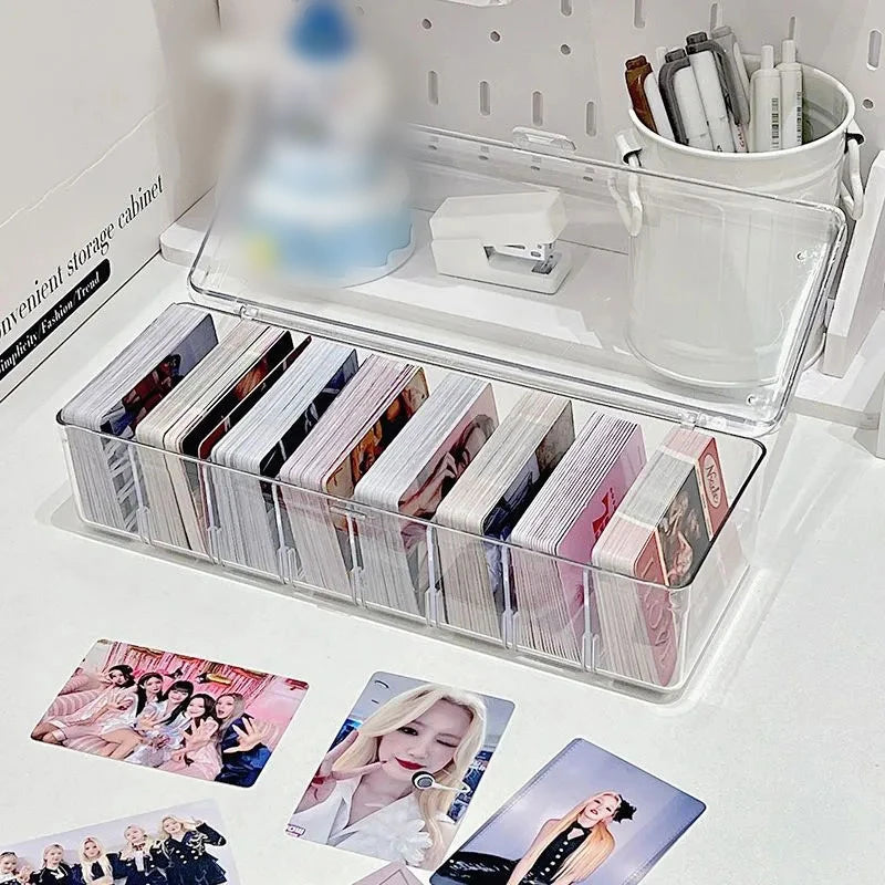 boîtes rangement transparentes réutilisables cartes postales rubans décoratifs calendrier moderne pratique adhésif organisateur fournitures
