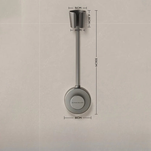 support mural sèche cheveux gris blanc moderne minimaliste adhésif réutilisable plastique abs
