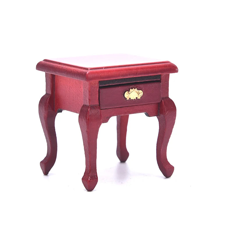 meuble miniature armoire verre transparent classique porte tiroir pieds sculptés blanc marron clair finition