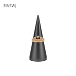 présentoir bijoux anneaux or noir argent métal moderne élégant support rangement durable conique fixe