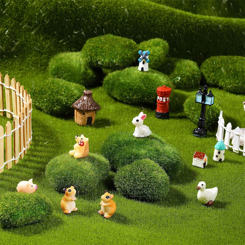 pierres artificielles mousse naturelle modernes decoration exterieure figurines animaux naturel